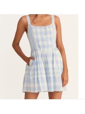 LoveShackFancy Chennedy
Plaid Blue Patriot Scallop Hem